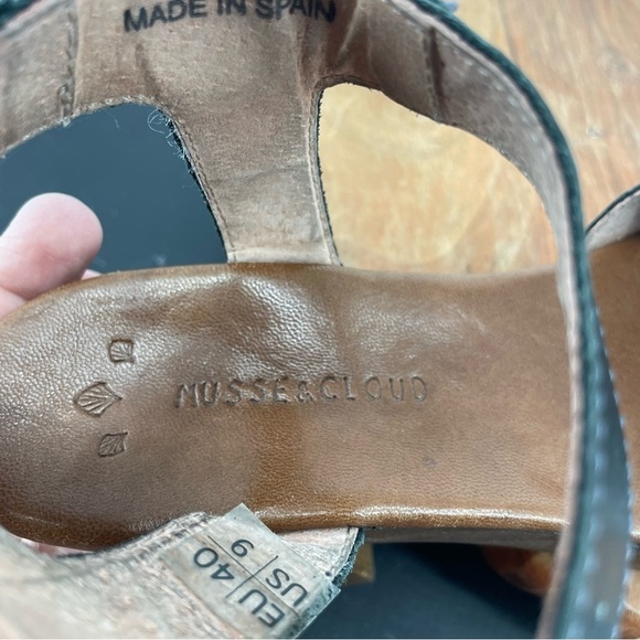 Anthropologie Musse Cloud 70s Style Chunky Heel Platform Sandals Naomie black 9 - Picture 10 of 10